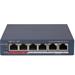 DS-3E1106P-EI Smart switch 4x 10/100 PoE; 2x 10/100 uplink, 60W