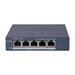 DS-3E1505P-EI/M SMART switch 4 x Gb PoE port, 1x Gb RJ-45 port, 45W